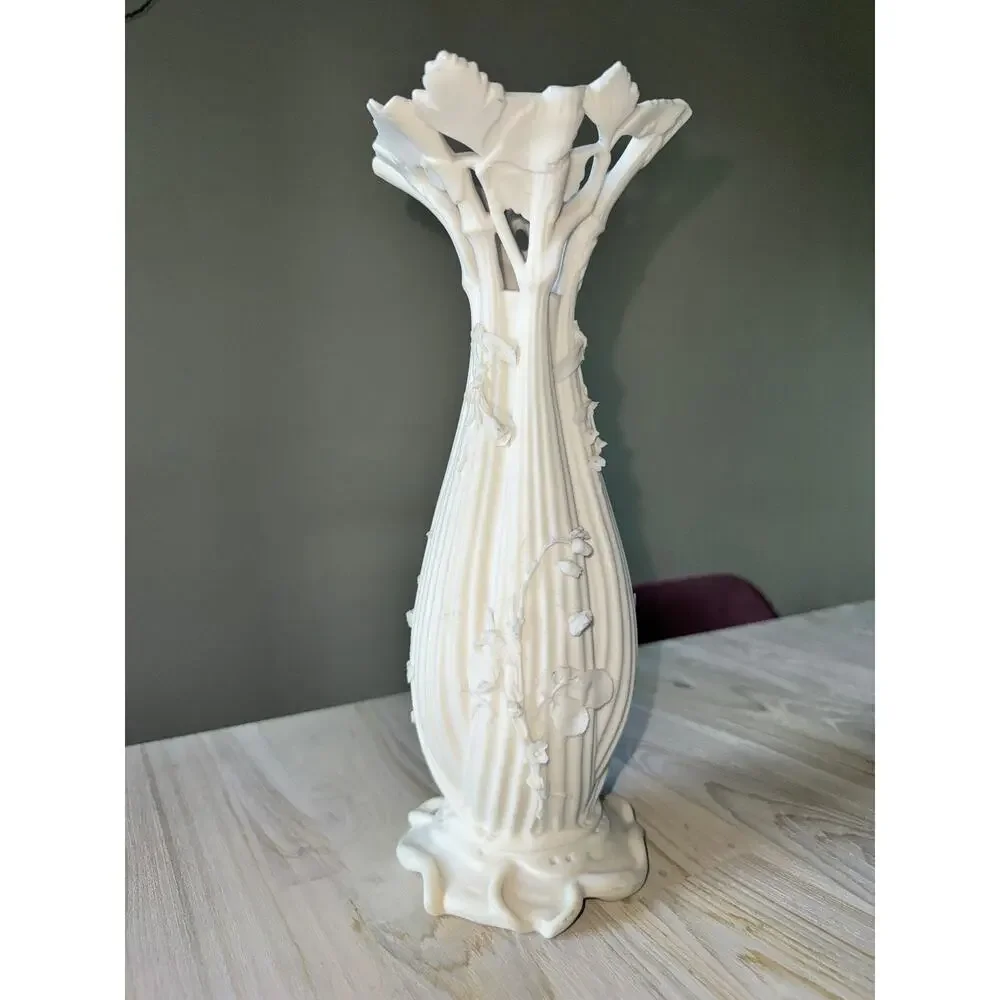 Antique 19th Century Samuel Alcock Vase Floral Cut Out Unique One of a Kind FLAW